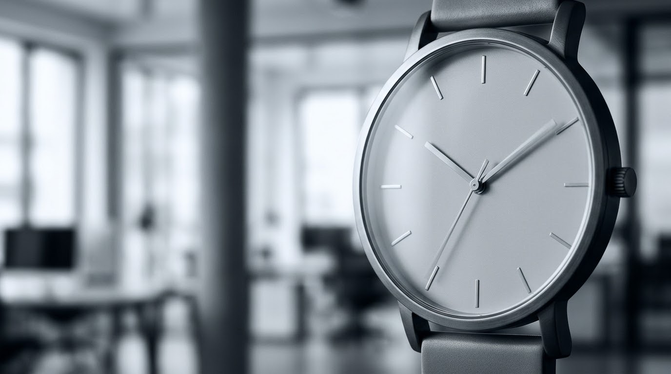 Reloj con manecillas en movimiento